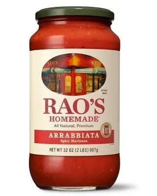 Rao&#039;S Homemade Arrabbiata Sauce, 32 Oz, Tomato Sauce, All Purpose, Keto Friendly