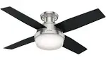 Hunter Fan Company Dempsey Indoor Low Profile Ceiling Fan with LED Light and Rem