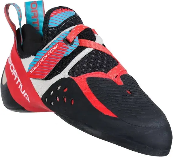 La Sportiva Solution Comp Women&#039;s Climbing Shoes, Hibiscus/Malib<wbr/>u Blue, W39