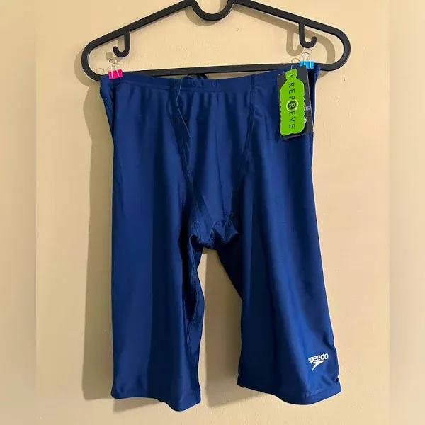 Speedo Men's Eco Pro Lt Solid Jammer Swimsuit - Blue - Swimoutlet.com