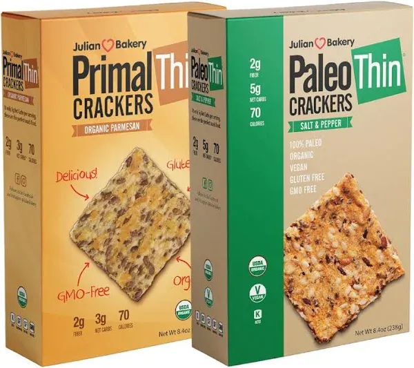 Julian Bakery Organic Parmesan Primal Thin Crackers