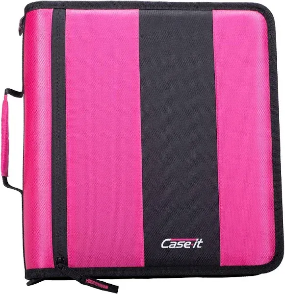 Case-It The Classic Zipper Binder - 2 Inch O-Rings - Multiple Pockets - 800 Shee