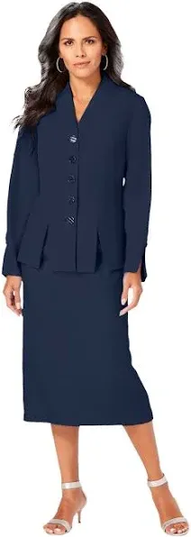 Roaman's Plus Size Women's Two-Piece Skirt Suit