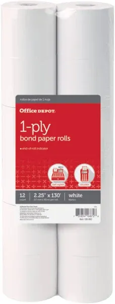 Office Depot Single-Ply Paper Rolls