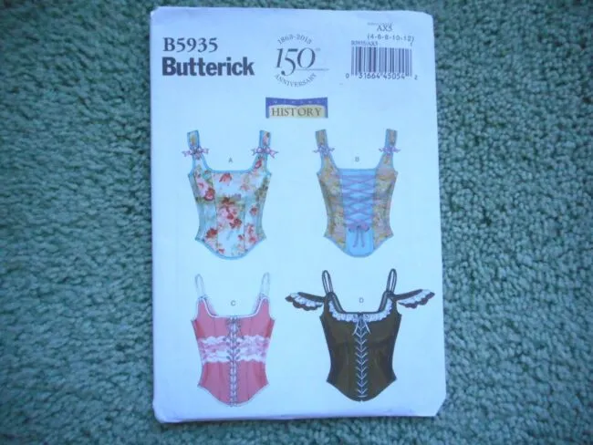 Butterick B5935 Historical costume misses corset Sizes 4-12 UNCUT