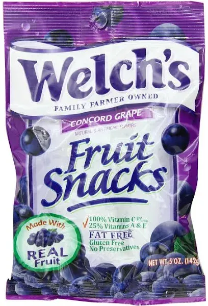 Fruit Snacks, Concord Grape, Perfect for School Lunches, Gluten Free, Sharing Si