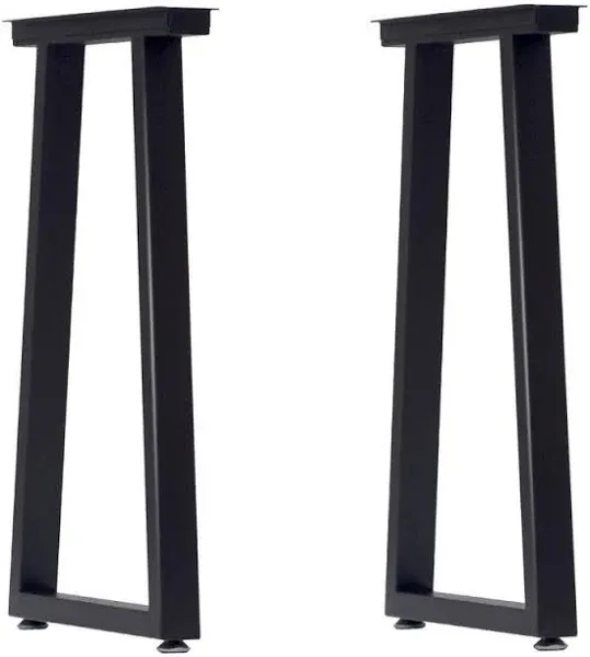 28 in. Black Metal Coffee Table Legs