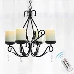 3-in-1 Chandelier with 4 Battery Operated LED Candles Remote,Gazebo/<wbr/>Patio Decor