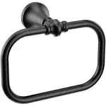 Moen YB0586BL Matte Black Towel Ring