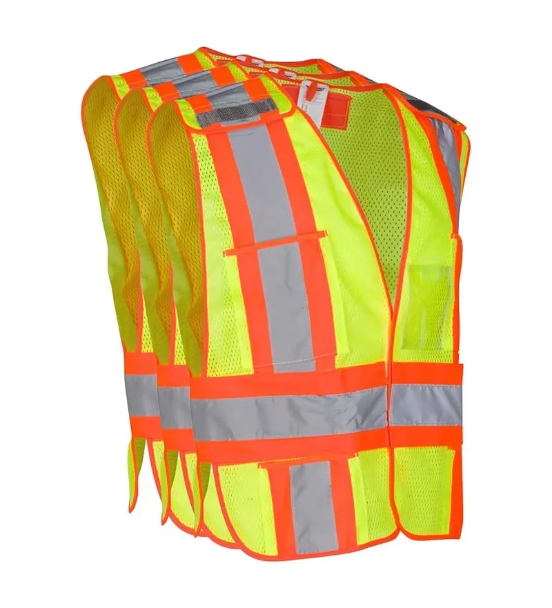 Dasher Products ANSI Class 2 Breakaway Safety Vest with 5 Pockets (3 Pack)