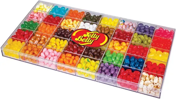 Jelly Belly 40 Flavor 2lb Clear Gift Box