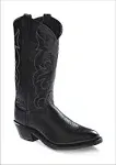 Old West Black Mens Cowboy Work Boot