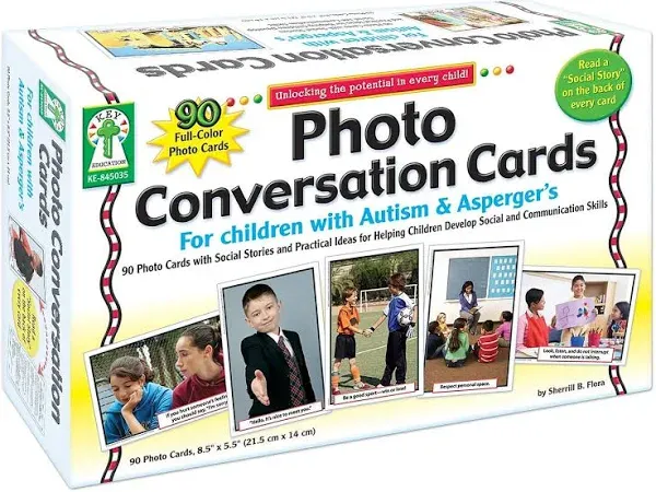 Photo Conversation Cards for Children with Autism and Asperger&#039;s (Toy) NIB