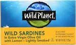 Wild Planet Wild Sardines in Extra Virgin Olive Oil, Lemon, Lightly Smoked - 4.4 oz