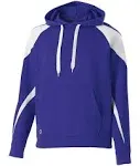 Holloway 229546 Athletic Fleece Prospect Hooded Sweatshirt - Purple/ White, S