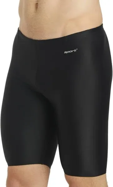 Sporti Men's Solid Compression Jammer Swimsuit