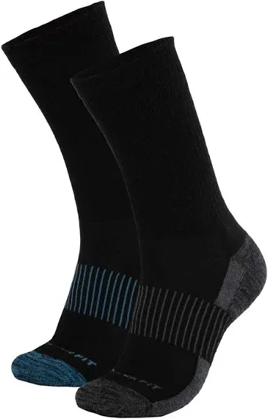 Copper Fit Unisex Sport L/XL Crew Socks Black - Total Qty: 1