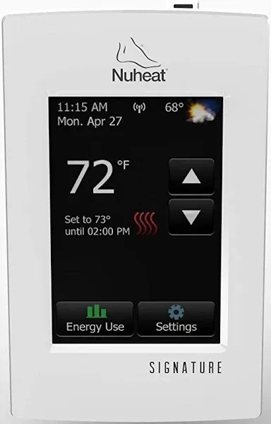 NuHeat nVent AC0055 SIGNATURE WiFi Touchscreen Programmable Heating Thermostat