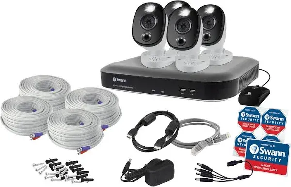 Swann Home Security Camera System with 2TB HDD, 8 Channel 4 Cam, 4K Ultra HD... 