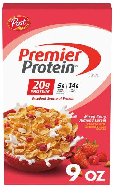 Post Premier Protein Mixed Berry Almond Cereal