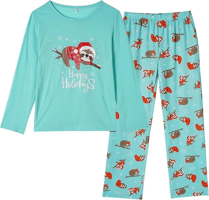 Vopmocld Big Girls Cute Pajama Sets Long Sleeve Lovely Sleepwear 2 Piece PJS Multiple Cartoon Jammies