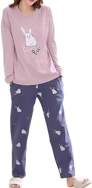 Vopmocld Big Girls Cute Pajama Sets Long Sleeve Lovely Sleepwear 2 Piece PJS Multiple Cartoon Jammies