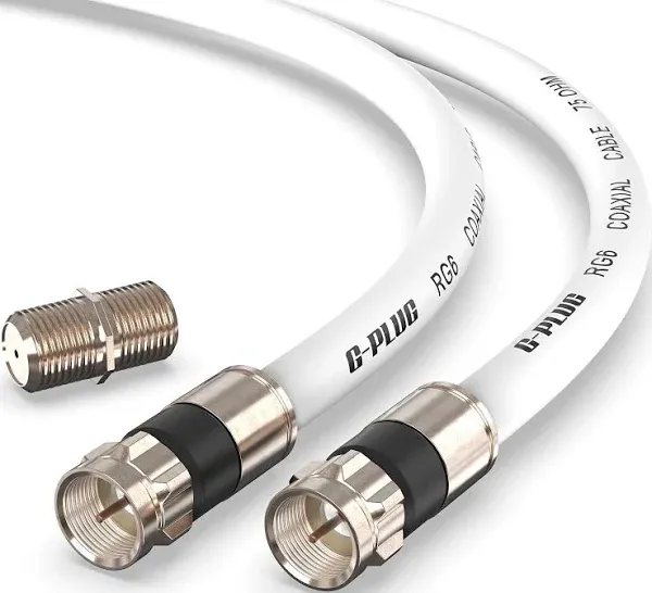 G-PLUG RG6 Coaxial Cable Connectors Set High-Speed Internet, Broadband and Digital TV Aerial