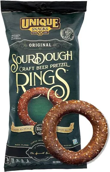 Unique Snacks Sourdough Pretzel Rings 2.5 oz.