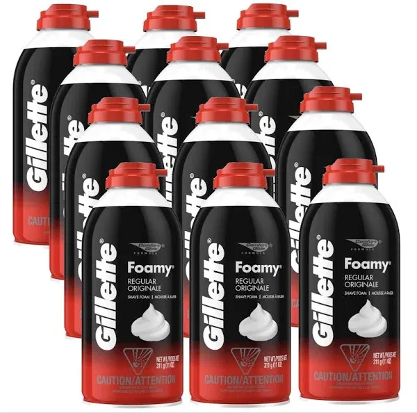 Gillette Foamy Regular Shave Foam 2 oz. Aerosol Can