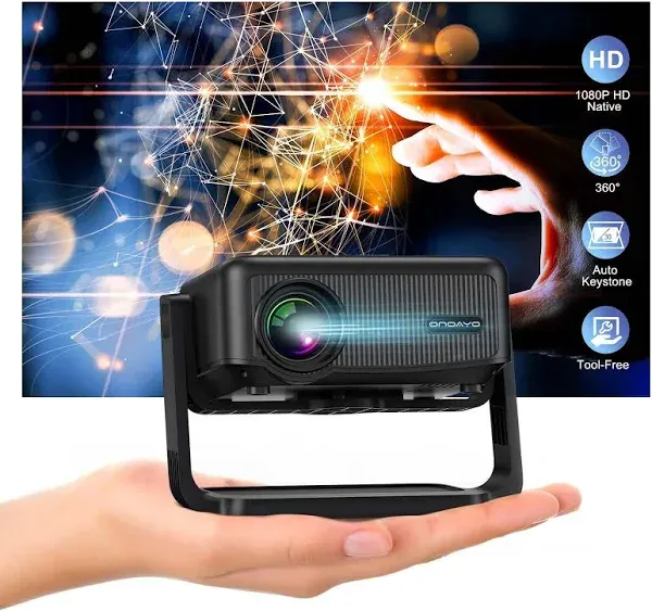 ONOAYO Mini Projector With Wifi And Bluetooth 500 Ansi