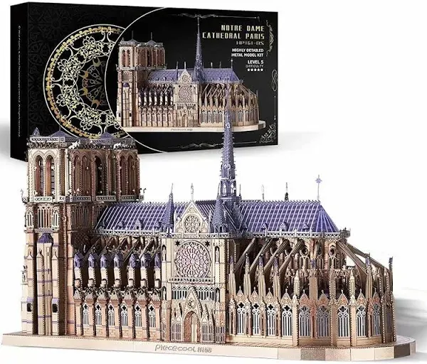 Piececool 3D Metal Puzzles Notre Dame de Paris Church Metal Model Kit