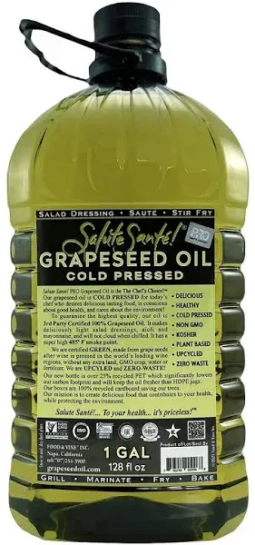 Salute Sante! Cold Pressed Grapeseed Oil