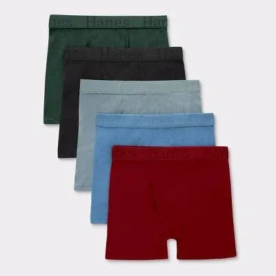 Hanes Boys' SuperSoft Boxer Briefs (5-Pack)