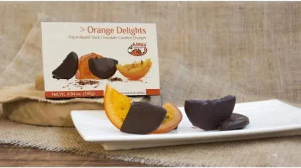 Mitica Dark Chocolate Candied Oranges, Hand Dipped