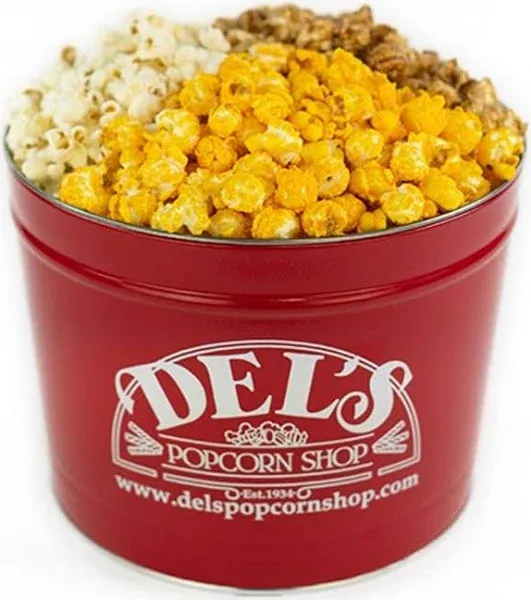 Del's Popcorn Shop Gourmet Popcorn Gift Tin