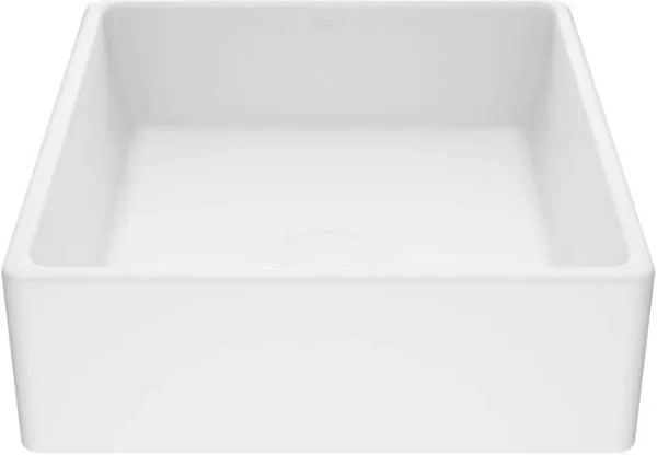 Vigo VG04001 White Bavaro 14-1/2&#034; Matte Stone Bathroom Vessel Sink