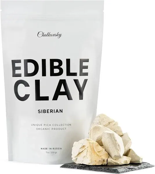 Chalkovsky Premium Edible Clay - Crispy Clay Chunks for Eating - Edible Chalk for Pica Cravings, Mukbang ASMR Content Creators - Ready-to-Eat Clay - Carefully Selected Edible Dirt Bites - 7 Oz (200gr)