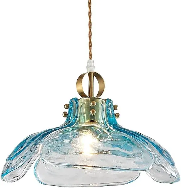 Pendant Light Fixtures 12.99&#034; D, Glass Hanging Pendant Lights, Pendant Gray