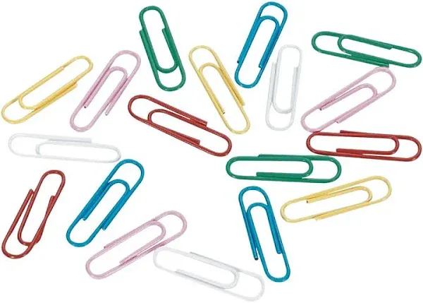 Staples Jumbo Vinyl Coated Paper Clips