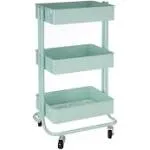 Simply Tidy Lexington 3-Tier Rolling Cart, Mint