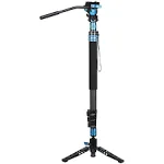 Sirui P-424FL Carbon Fibre Monopod with Stand