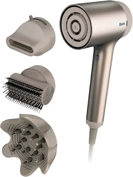 Shark HyperAIR Hair Blow Dryer with IQ 2-in-1 Concentrator & Styling Brush Attachments