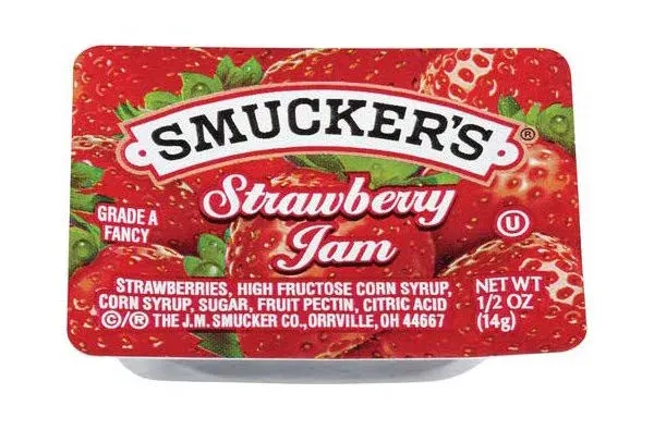 Smucker&#039;s Natural Strawberry Jam 0.5 Ounces 200 Per Case