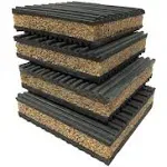 4 Pack of Anti Vibration Pads 4" x 4" x 7/8" Rubber/Cork Vibration Isolation