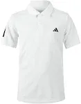 Adidas Boys Club 3-Stripes Tennis Polo (White)