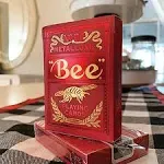 Bee Red MetalLuxe Playing Cards by US playing Card