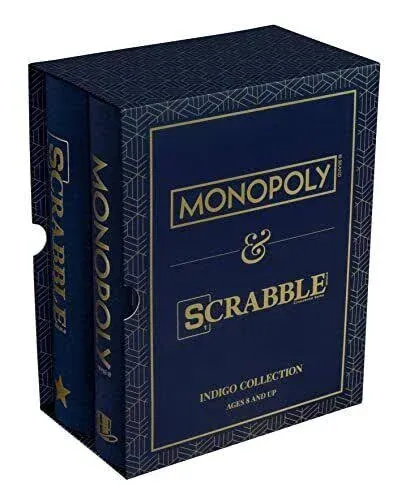 MONOPOLY &amp; SCRABBLE INDIGO COLLECTION 2-PACK Brand New Never Opened