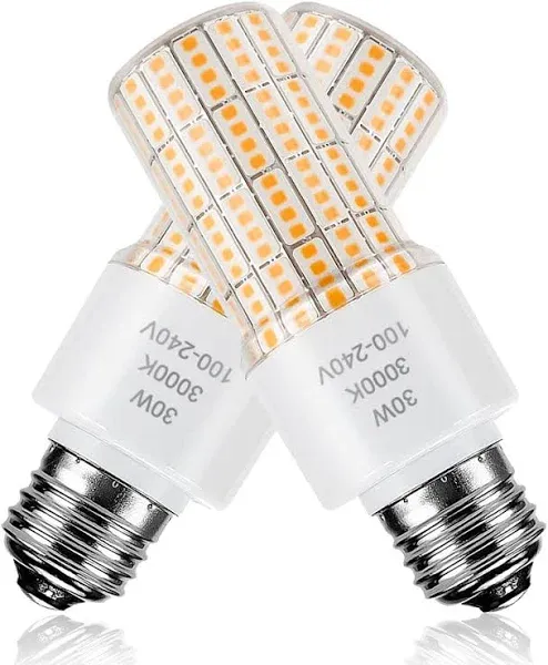 Led Light Bulb Equivalent 250w 2pcs Super Bright Led Bulbs, 3750 Lumen 3000k ...