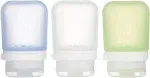 Humangear GoToob+ 1.7 oz - 3 Pack (Clear/Green/Blue)