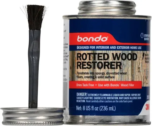 Rotted Wood Restorer 8 Fl Oz. Penetrates into Spongy